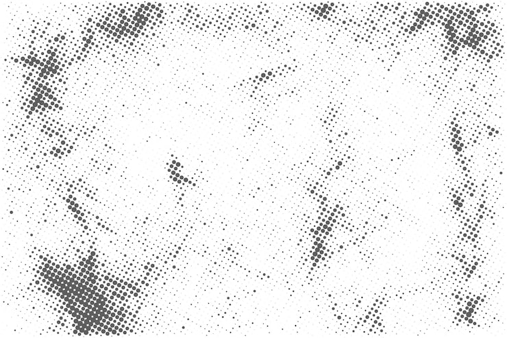 Vector gratuito fondo de textura de patrón de medio tono grunge en blanco y negro