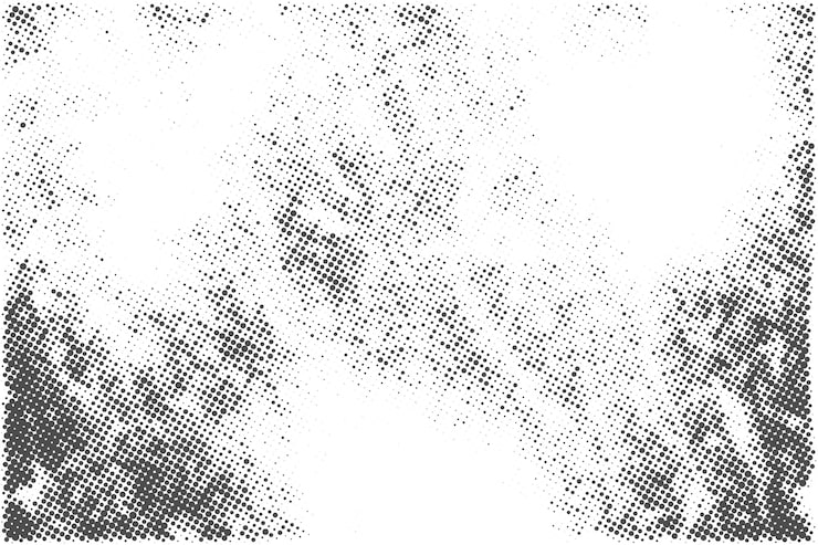 Vector gratuito fondo de textura de patrón de medio tono grunge en blanco y negro