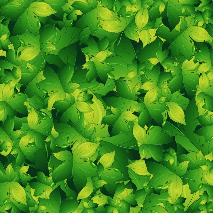 Vector gratuito fondo transparente con hojas verdes