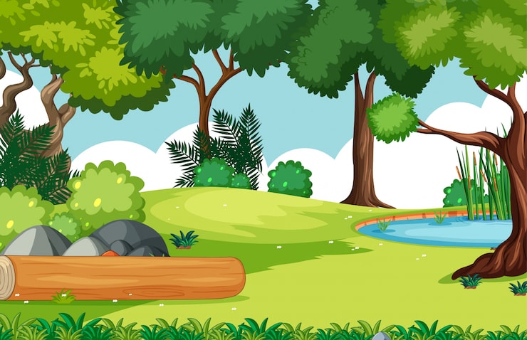 Vector gratuito el fondo vacío del paisaje del parque natural