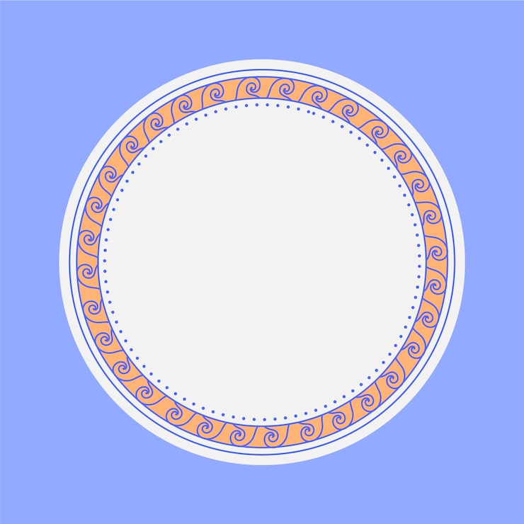 Vector gratuito frontera griega de diseño plano dibujado a mano