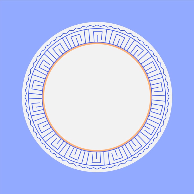 Vector gratuito frontera griega de diseño plano dibujado a mano