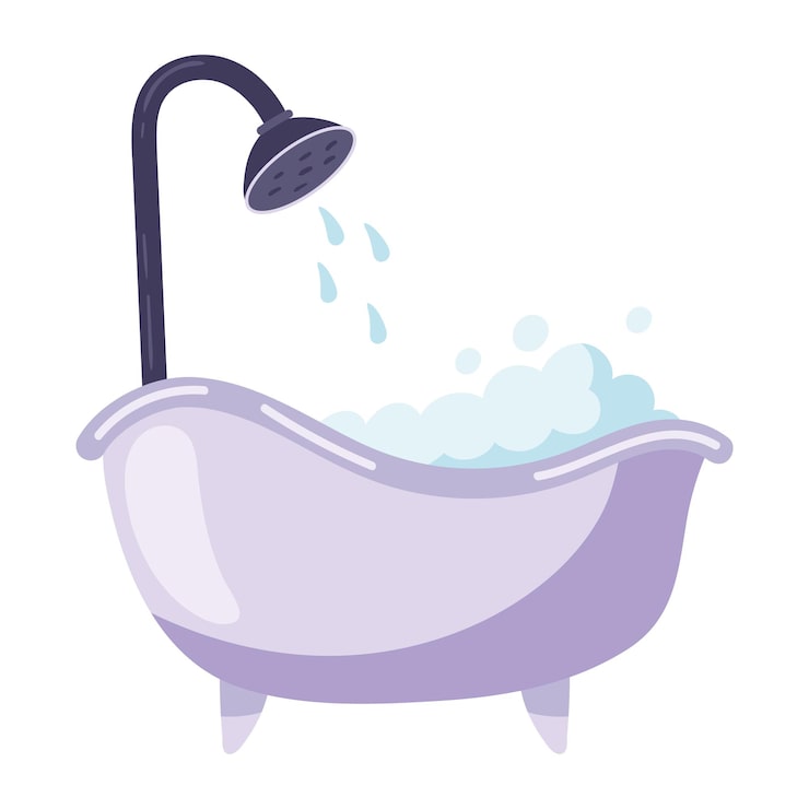 Vector gratuito icono de bañera y ducha
