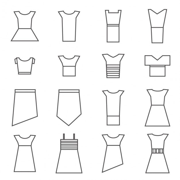 Vector gratuito iconos de confección