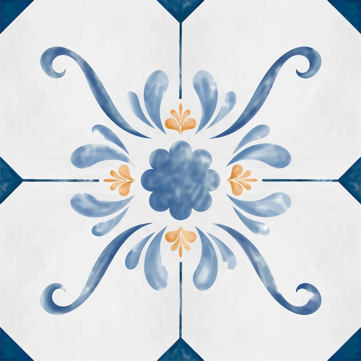 Vector gratuito ilustración de azulejos con textura patrón