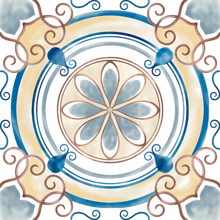 Vector gratuito ilustración de azulejos con textura patrón
