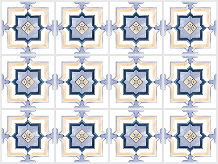 Vector gratuito ilustración de azulejos con textura patrón