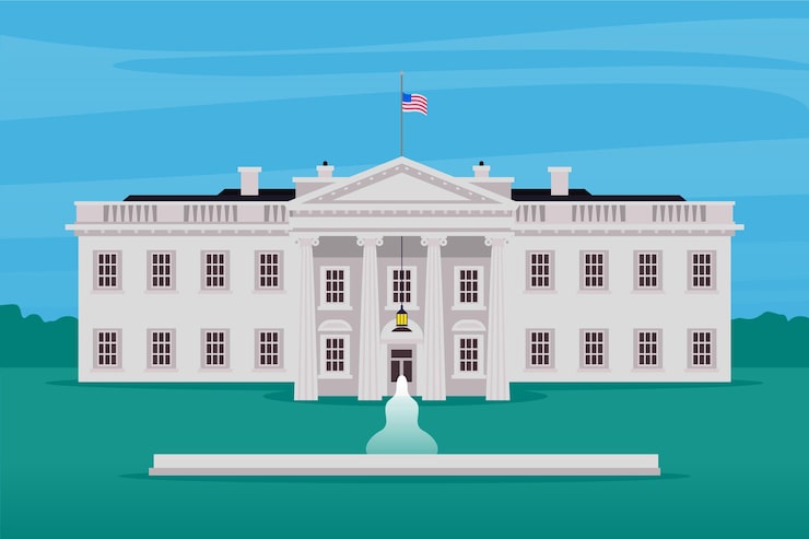Vector gratuito ilustración de la casa blanca en diseño plano