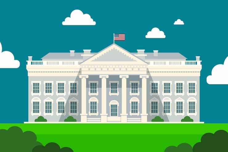 Vector gratuito ilustración de la casa blanca en diseño plano