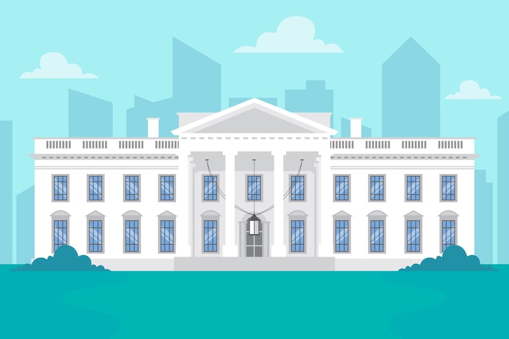 Vector gratuito ilustración de la casa blanca en diseño plano