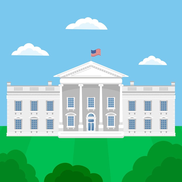 Vector gratuito ilustración de la casa blanca en diseño plano