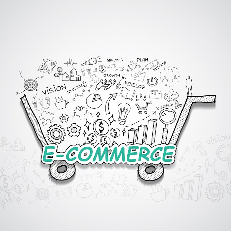 Vector gratuito ilustración de compras en línea