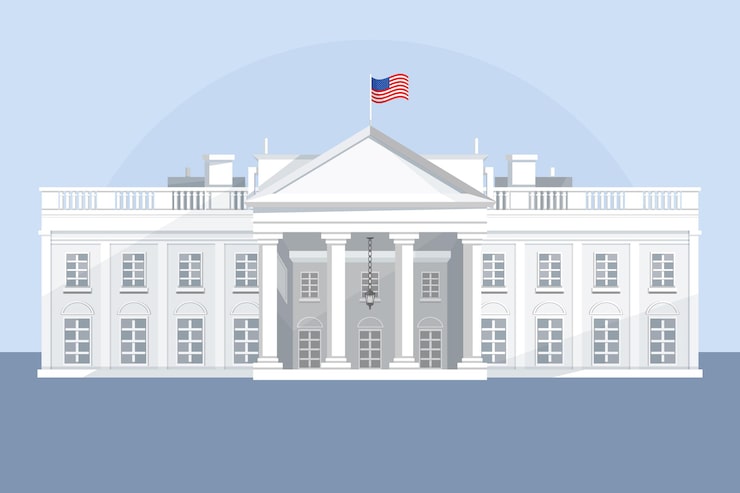 Vector gratuito ilustración detallada de la casa blanca