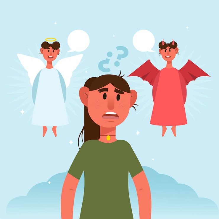 Vector gratuito ilustración de dilema ético
