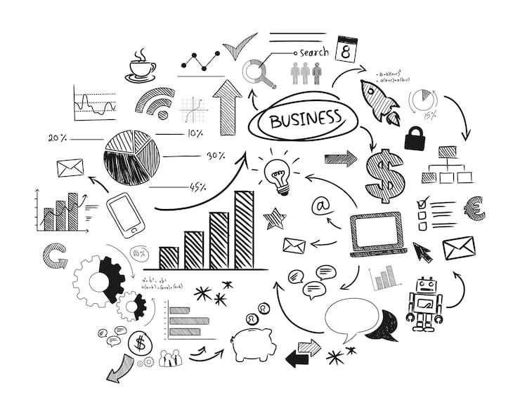 Vector gratuito ilustración de la empresa de inicio