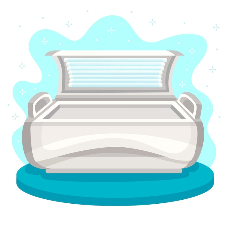Vector gratuito ilustración de tumbona de diseño plano