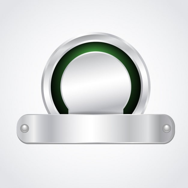 Vector gratuito insignia de metal