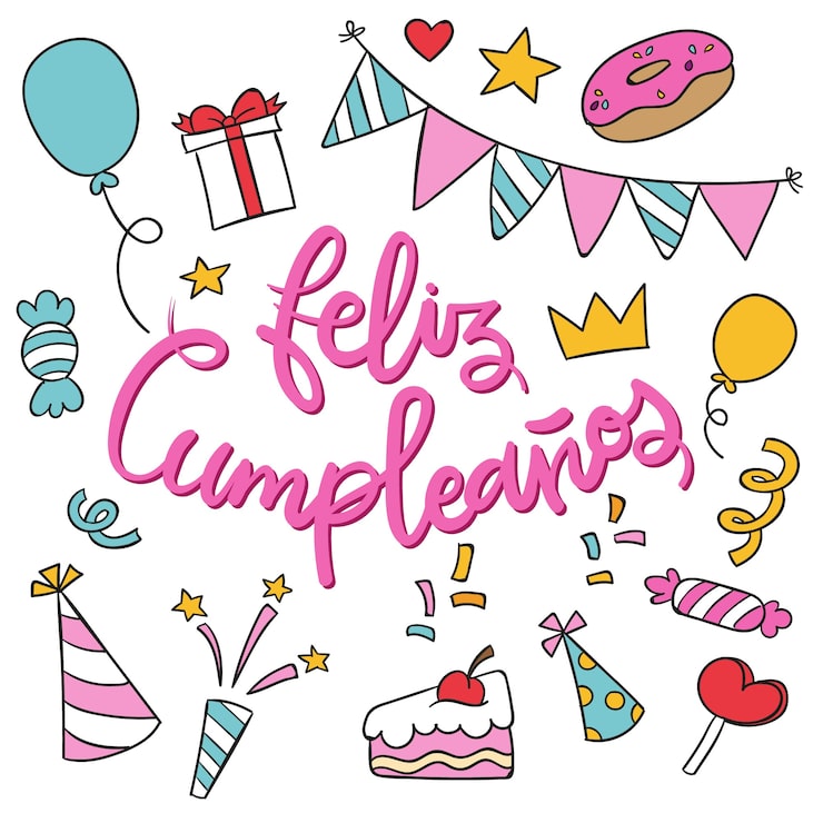 Vector gratuito letras de concepto de feliz cumpleaños