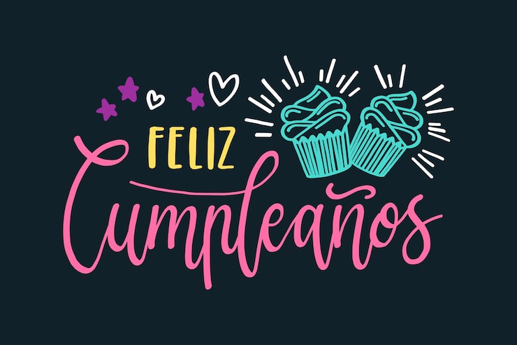 Vector gratuito letras de concepto de feliz cumpleaños