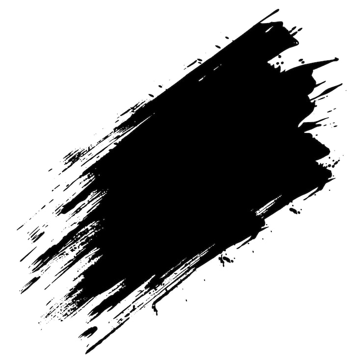 Vector gratuito el moderno pincel grunge negro sobre un fondo blanco