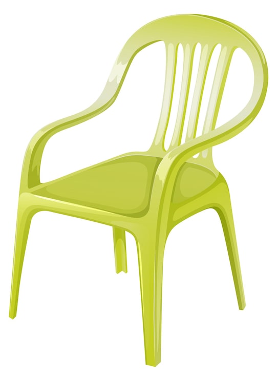 Vector gratuito un mueble de silla de plástico.