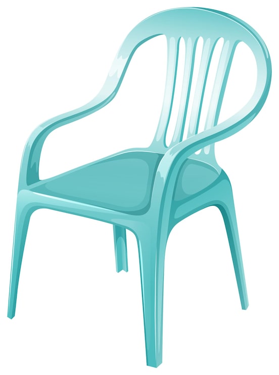 Vector gratuito un mueble de silla de plástico.