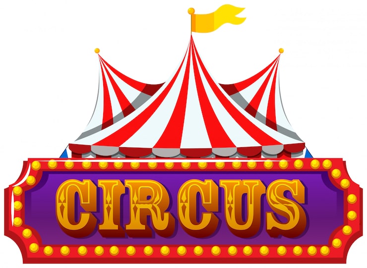 Vector gratuito una pancarta de circo aislada.