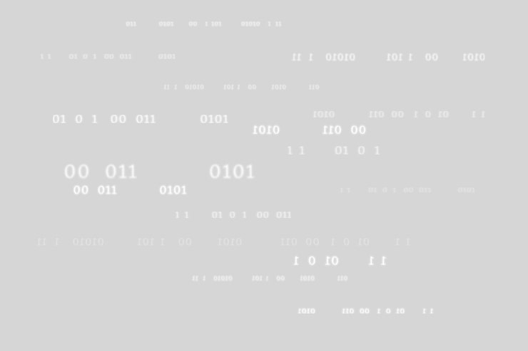 Vector gratuito patrón de código binario sobre fondo gris