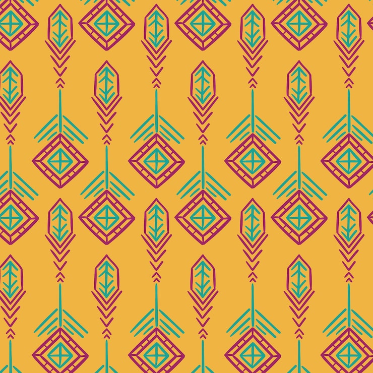Vector gratuito patrón de songket tradicional amarillo