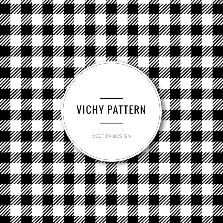 Vector gratuito patrón de vichy negro