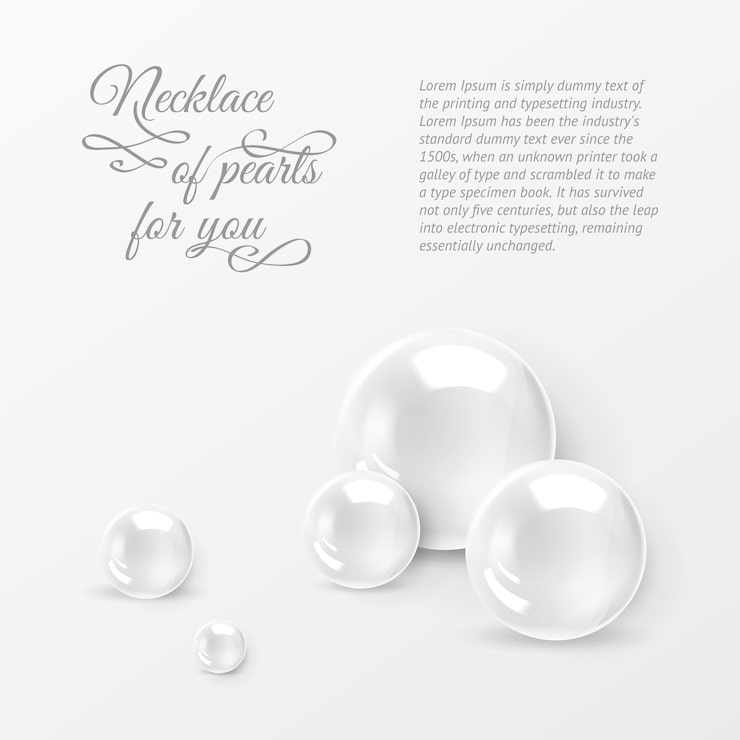 Vector gratuito perls en un blanco.