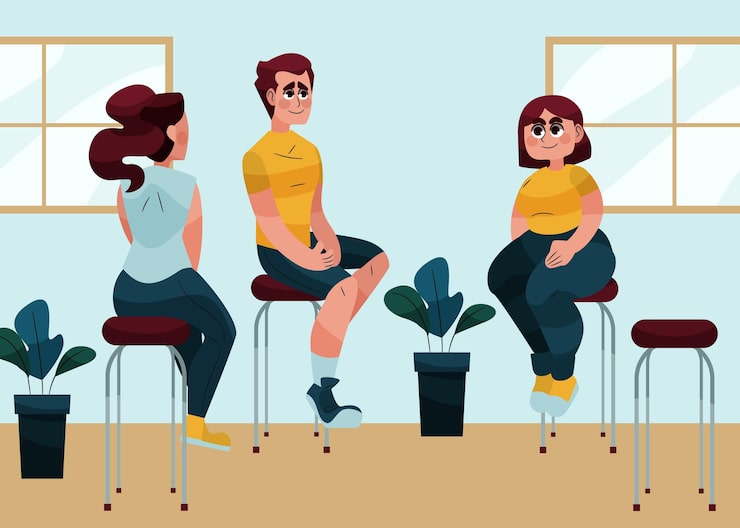 Vector gratuito personas hablando de sus problemas