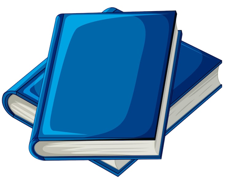 Vector gratuito una pila de libros azules