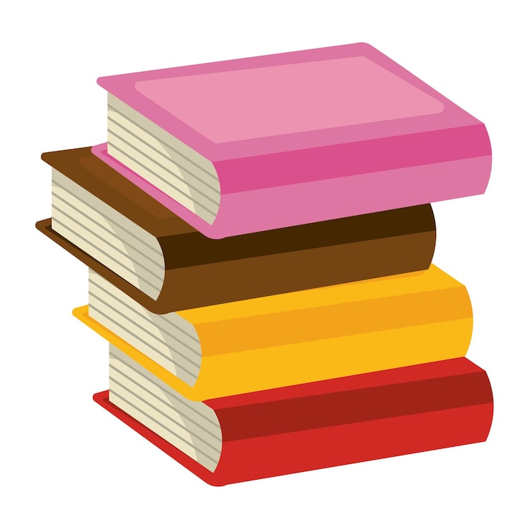 Vector gratuito una pila de libros.