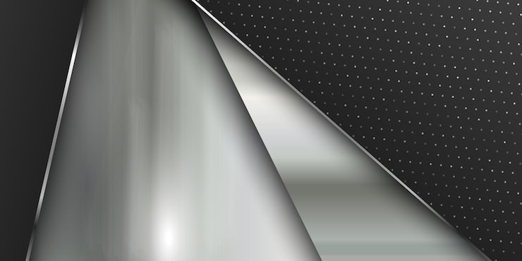 Vector gratuito plantilla de banner con textura de metal pulido