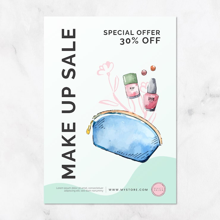 Vector gratuito plantilla de cartel de salón de belleza
