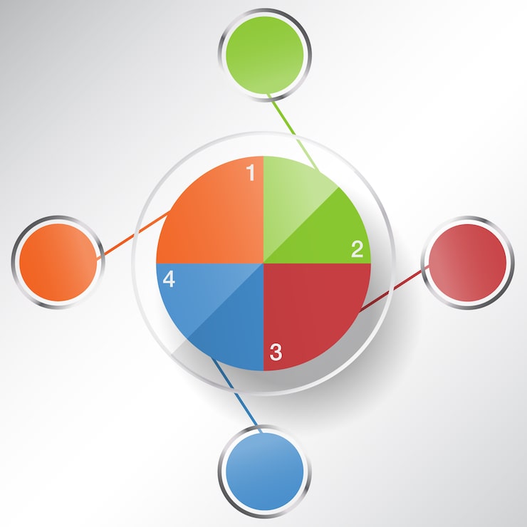 Vector gratuito plantilla de infografía con cuadrados