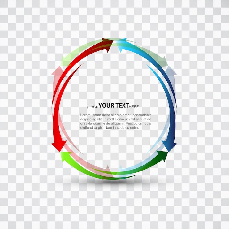 Vector gratuito plantilla moderna de flechas redondeadas