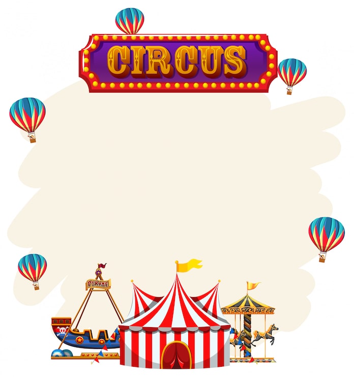 Vector gratuito una plantilla de nota de circo.