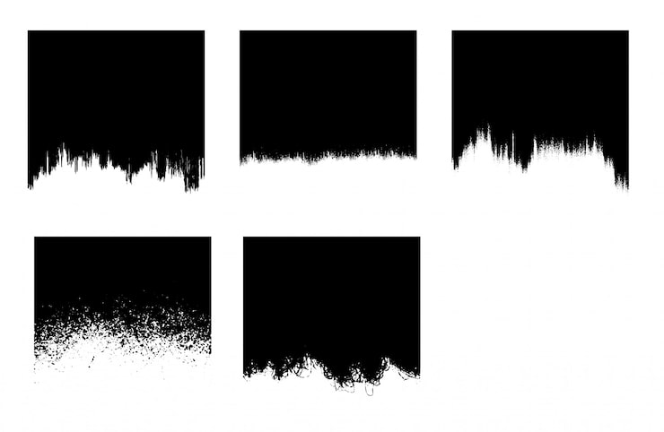 Vector gratuito plantilla de trazo de pincel grunge negro
