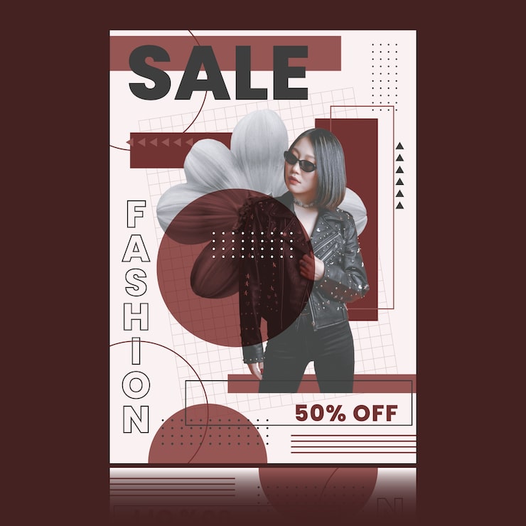 Vector gratuito promoción de venta de moda con descuento