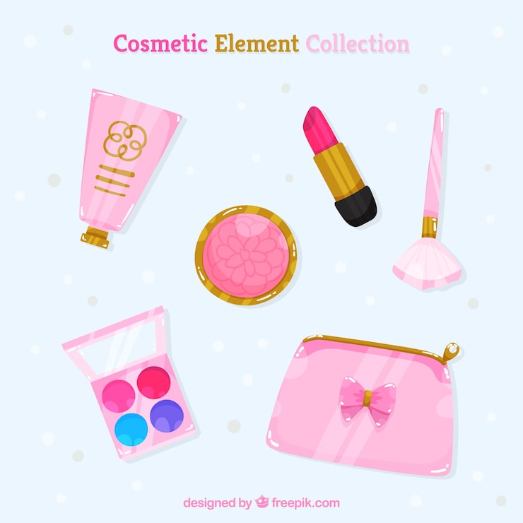 Vector gratuito set de cosméticos