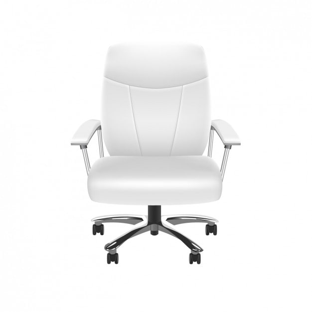 Vector gratuito silla de oficina blanca