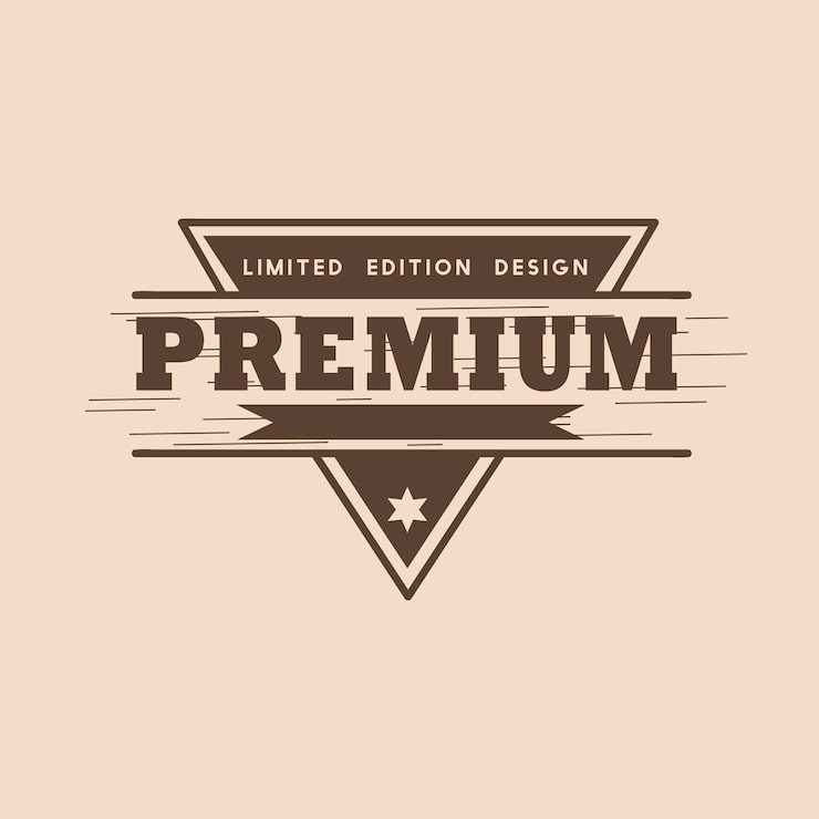Vector gratuito vector de diseño de insignia de calidad premium