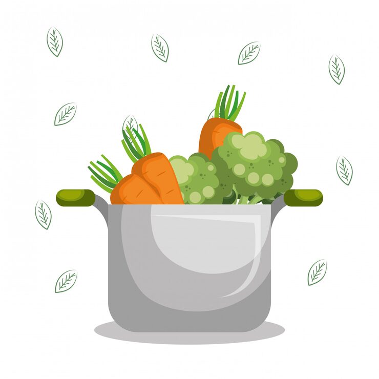 Vector gratuito verduras frescas comida sana