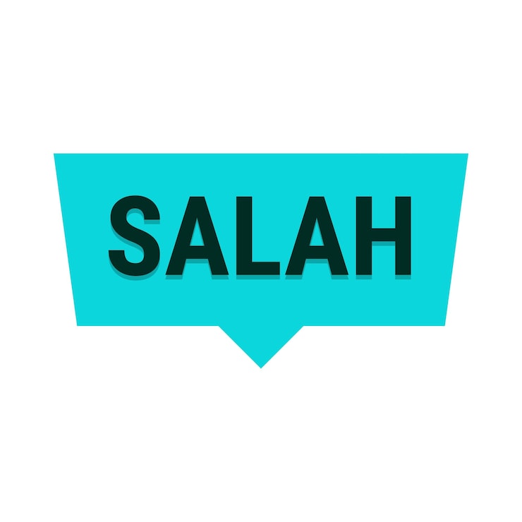 Miễn phí Vector biểu ngữ kêu gọi salah màu ngọc lam với thông tin về nhịn ăn và cầu nguyện trong tháng ramadan