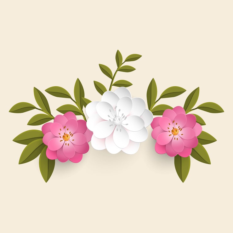 Miễn phí Vector bộ hoa lá chân thực