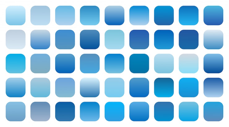 Miễn phí Vector bộ sưu tập các tổ hợp sắc thái gradient bầu trời xanh