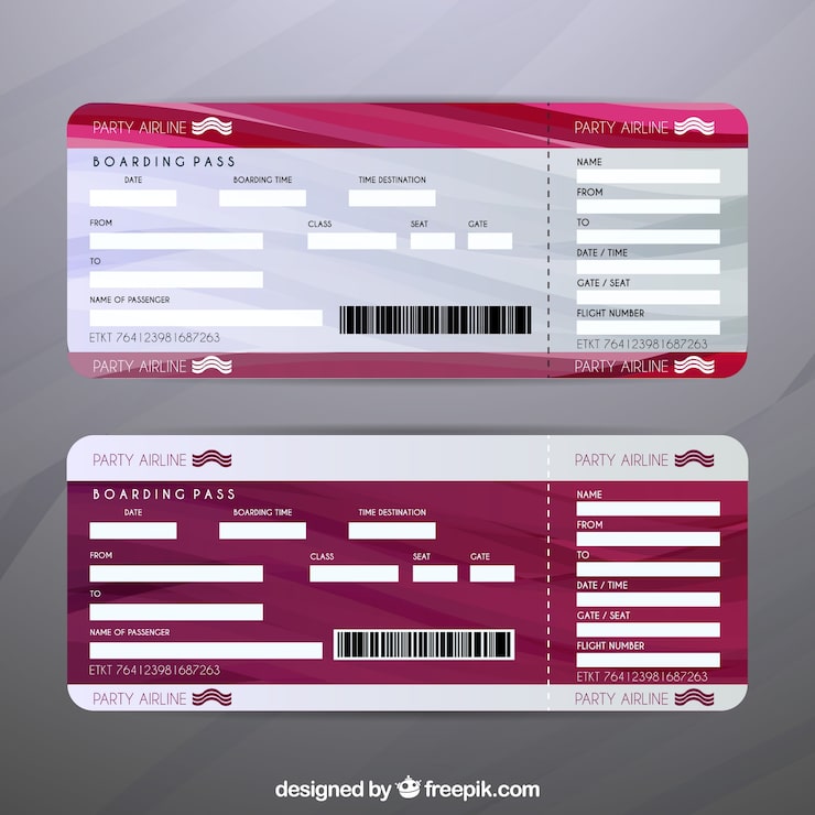Miễn phí Vector bộ vé máy bay