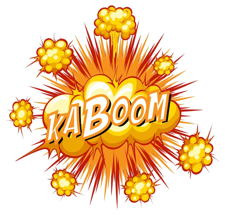Miễn phí Vector bóng thoại truyện tranh với chữ kaboom